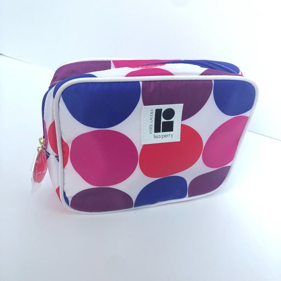 ❤️  SALE 4 for $20. Lisa Perry for Estée Lauder Cosmetic Case/Bag - Picture 2 of 3